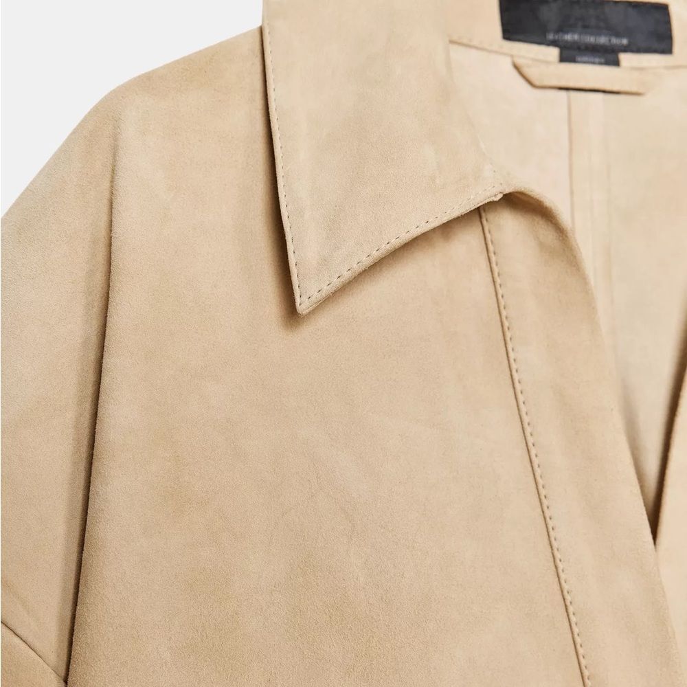 ZARA 100% SUEDE LEATHER DRESS ZW COLLECTION LIMITED EDITION - Picture 6 of 6
